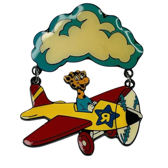 Vintage Toys R Us Limited Edition Pin Geoffrey The Giraffe Airplane New - Picture 12 of 12